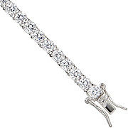 Silver 4.2mm Cubic Zirconia Tennis Baby 6" Bracelet