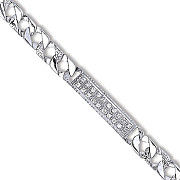 Silver Cubic Zirconia ID Baby 6" Bracelet