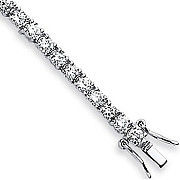 Silver 3.5mm Cubic Zirconia Tennis Baby 6" Bracelet