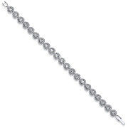 Silver Cubic Zirconia Heart Bracelet