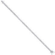 Silver 4.7mm Rubover 3.7mm Cubic Zirconia Tennis Bracelet