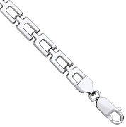 Silver 6mm Open Link Chain Bracelet