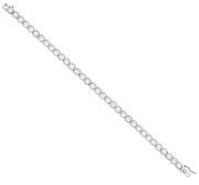 Silver Princess Cut Rubover Tennis Bracelet