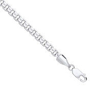 Silver 4.9mm Cage Gents Bracelet