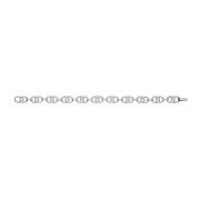 Silver Interlocked Circles Cubic Zirconia Ladies Bracelet