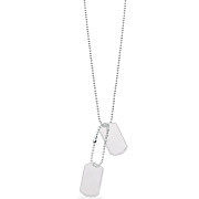 Silver Dog Tags 20" Chain
