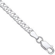 Silver 3.3mm Economy Flat Curb Chain