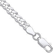 Silver 4.3mm Economy Flat Curb Chain