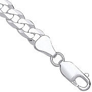 Silver 6.3mm Economy Flat Curb Chain