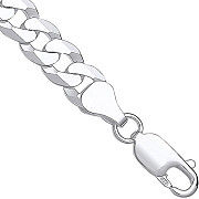 Silver 7mm Economy Flat Curb Chain