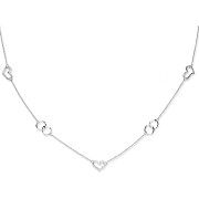 Silver Fancy Heart Chain 34"