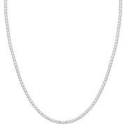 Silver 2.4mm 17" Tennis Cz  Chain
