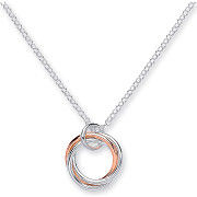 Silver 17" Two Colour Circle Chain