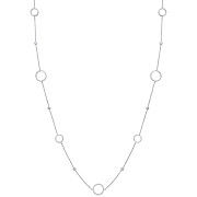 Silver Cubic Zirconia Circle of Life 36" (91cm) Necklace