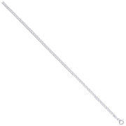 Silver 3mm Double Link Curb