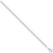 Silver 4mm Double Link Curb