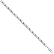 Silver 6mm Franco Cubic Zirconia Set Chain/Bracelet