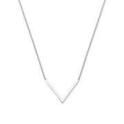Silver V-Shape 17" Necklace