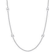 Silver Round Belcher 32" Chain with Interlocking Cirlces