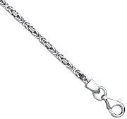 Silver 2.5mm Square Byzantine Chain