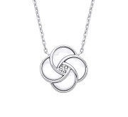 Silver White Shell Swirl Necklace