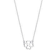 Silver Four Leaf Clover Pendant Chain