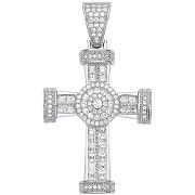 Silver Fancy Cz Cross