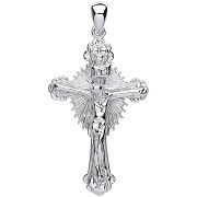 Silver Sunburst Crucifix