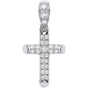 Silver Cubic Zirconia Cross