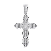 Silver Big Fancy CZ Cross