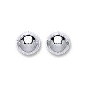 Silver Ball Stud 8mm Earrings