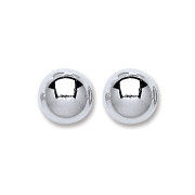 Silver Ball Stud 10mm Earrings