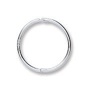 Silver 14mm Plain Hinged Sleepers