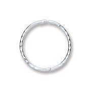 Silver 14mm Diamond Cut Hinged Sleepers