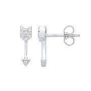 Silver Arrow Cubic Zirconia Studs