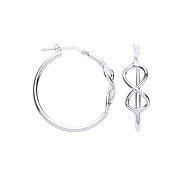 Silver Infinity 28mm Hoop Earrings