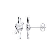 Silver Nautical Reef Knot Studs