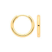 Silver 18ct YG Plated Hinged Hoop Earrings