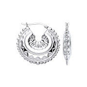 Silver Round 30mm Creole