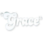 Silver Large Banana Split Style Nameplate with 16"/18"/20" chain