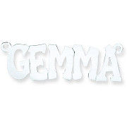 Silver Large Hip Hop Style Name Nameplate with 16"/18"/20" chain