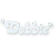 Silver Small Lazybones Nameplate with 16"/18"/20" chain