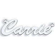 Silver Medium Script Nameplate with 16"/18"/20" chain
