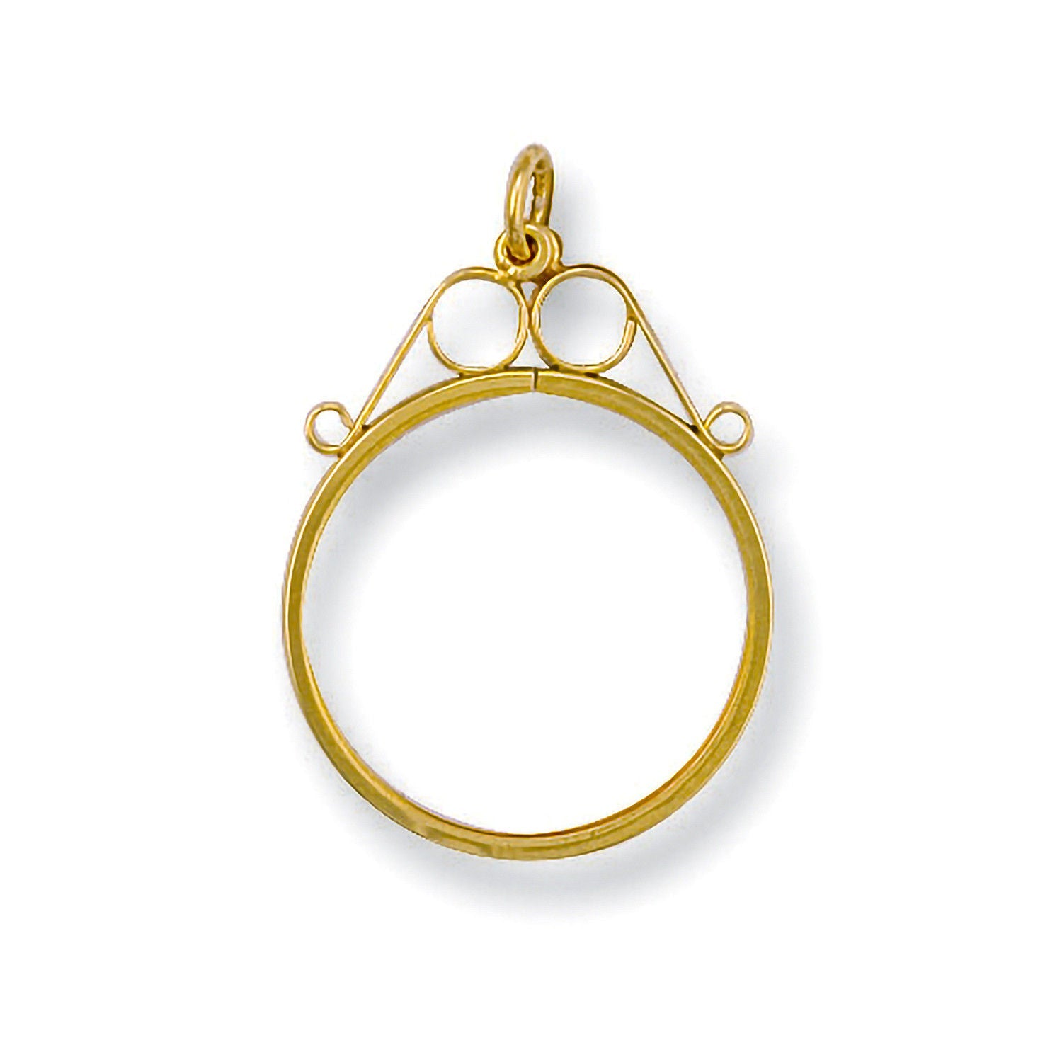 9ct Yellow Gold 1/2 Scroll Top Sovereign Pendant