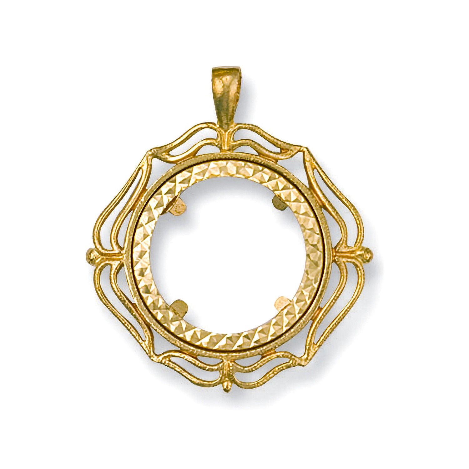 Y/G (Half) Fancy Sovereign Pendant