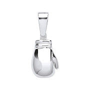 Silver Plain Large Boxing Glove Pendant