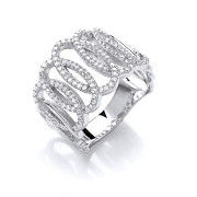 Silver Fancy CZ Ring