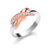 Silver RG Coated Kiss Cubic Zirconia Ring