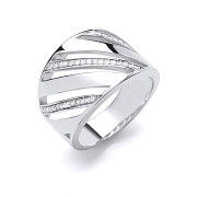 Silver Cubic Zirconia Fancy Ring