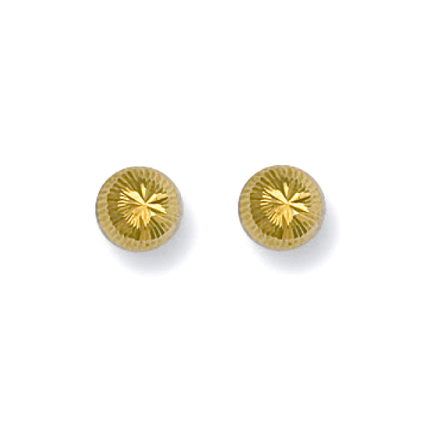 9ct Y/G 6mm D/C Studs